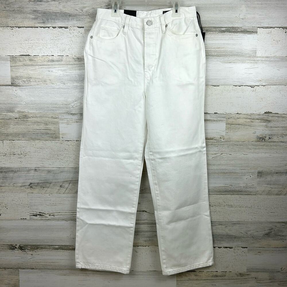 Blank NYC Womens 27 Baxter White Ribcage Straight Leg Denim Jeans NWT